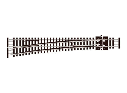 N Scale Peco SL-E389F Turnout Large Radius Left Hand 6504 - MPM Hobbies