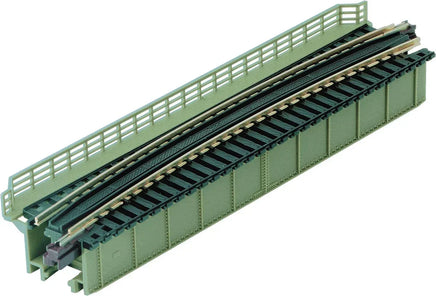 N Kato Single Deck Girder Curved Bridge R481-15 (Light Green) 20473 - MPM Hobbies