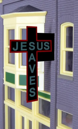 Miller Engineering Large Jesus Saves Vertical Sign 9071 - MPM Hobbies