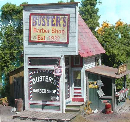 O Scale Bar Mills Busters Barber Shop 0164 - MPM Hobbies