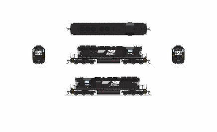 N Broadway Ltd EMD SD40-2 NS 1633 Black/White w/High Hood Paragon4 Sound/DC/DCC 9468
