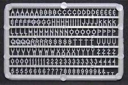 Plastruct 5/64" Plastic Letters & Numbers 96001 - MPM Hobbies