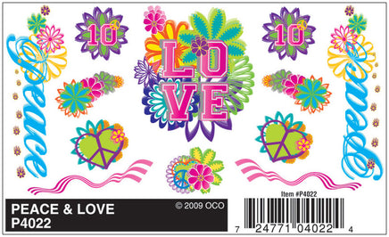 PineCar Peace & Love Decal 4022