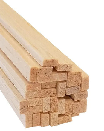 Bud Nosen Balsa Stick 1/8" x 1/4" x 36" (20/pkg) 1045