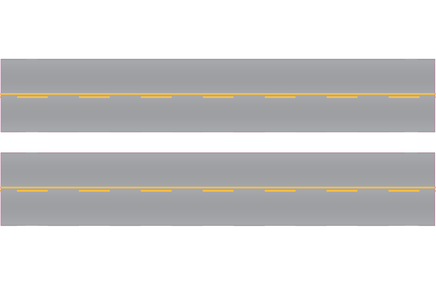 N Easy Streets Aged Asphalt Straight Section - Single Passing - No White Lines (Qty 2) 325-3131