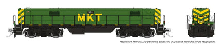HO Rapido EMD GP40 Mother+Slug (DC/DCC/Sound): MKT - Green & Yellow: #226 + #501 40517