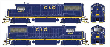 HO Bowser GE U25B C&O Solid Blue PH IIa Merger Re-Numbering Cab #8107 - 25128