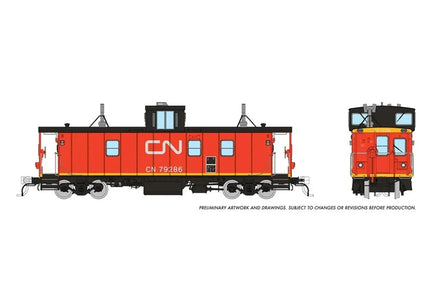 HO Rapido CN H-S Caboose: CN - International Service: #79286 166017