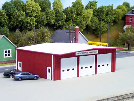 HO Rix Products Fire Station Red 541-0192