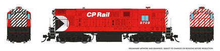 HO Rapido H16-44 (DC/Silent): CP Rail - Action Red Scheme: #8709 - 044038 - MPM Hobbies
