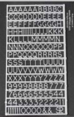 Plastruct 25/64" Plastic Letters & Numbers 96004 - MPM Hobbies