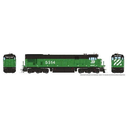 HO Rapido C30-7 (DC/DCC/Sound): Burlington Northern - Early Scheme: #5546 - 042508 - MPM Hobbies