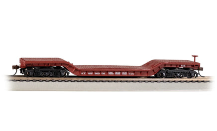 HO Bachmann 52' Center-Depressed Flat Car - #90000 Santa Fe 18337 - MPM Hobbies