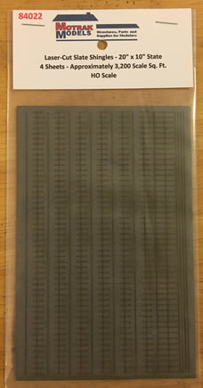 HO Motrak Models Slate Shingles - 20" x 10" 84022