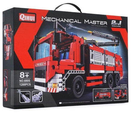 Mechanical Master Bricks Fire Truck with Water Spraying (1288 pcs) 6805