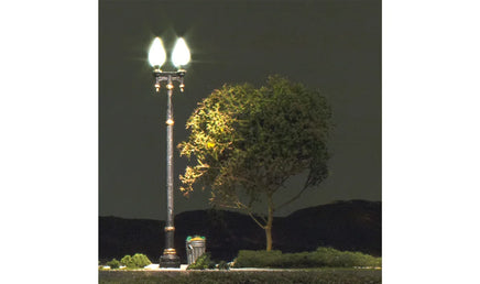 O Woodland Double Lamp Post Street Lights 5648 - MPM Hobbies