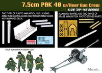 1/35 Dragon Model 7.5cm Pak 40 w/Heer Gun Crew 6249