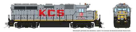 HO Rapido EMD GP40 (DC/Silent): KCS: #3152 w/Extended Range DB 40041