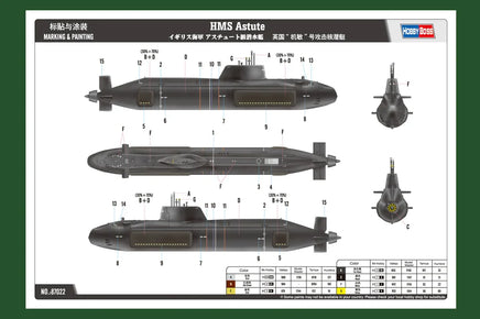 1/700 Hobby Boss HMS Astute 87022 - MPM Hobbies