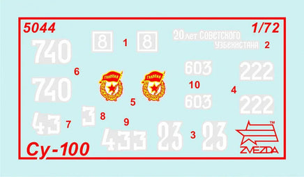 1/72 Zvezda Soviet Self-Propelled Gun SU-100 5044