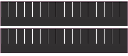N Easy Streets Fresh Asphalt White Straight Parking 1 Lane (Qty 2) 325-2440 - MPM Hobbies