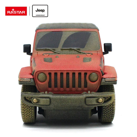 1/24 Rastar Exotic R/C JEEP Wrangler Rubicon (Muddy Version) Red 79500-4R
