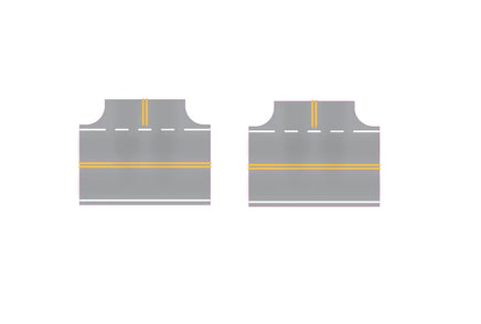 N Easy Streets Aged Asphalt 3 Way Intersection Road (Qty 2) 325-3070 - MPM Hobbies