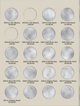 Whitman H.E. Harris Coin Folder - National Park Quarters Collection #2: 2016-2021 2881