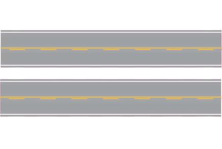 N Easy Streets Aged Asphalt Straight Section Road - Single Passing (Qty 2) 325-3031 - MPM Hobbies