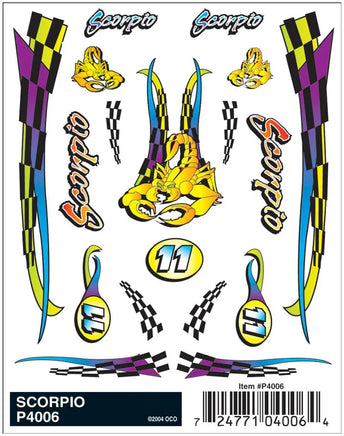 PineCar Scorpio Decal 4006