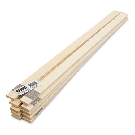 Bud Nosen Basswood Stick 1/4" x 1" x 24" (10/pkg) 3461 - MPM Hobbies