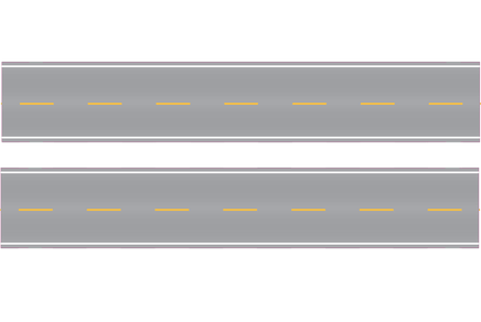 N Easy Streets Aged Asphalt Straight Section Road - Double Passing (Qty 2) 325-3032 - MPM Hobbies