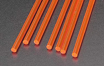 Plastruct 1/8" Fluorescent Red Rod (FARR-4H/7 Pack) 90273 - MPM Hobbies