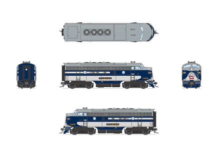 HO Broadway Ltd EMD F7 A/B Set Wabash #1104/1104B 6681
