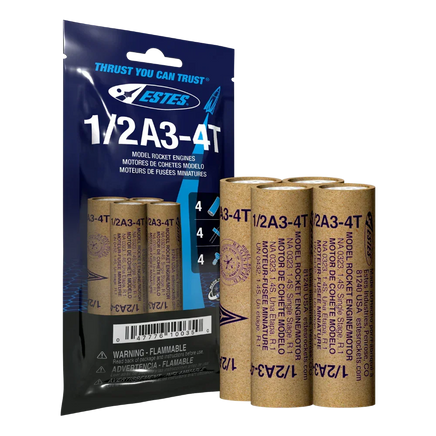 Estes Rocket 1/2A3-4T Engines 10035