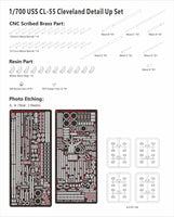 1/700 Veryfire US Navy Light Cruiser USS Cleveland CL-55 (Deluxe Kit) DX700920