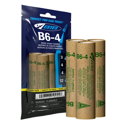 Estes Rockets B6-4 Engine Flight Pack 010055