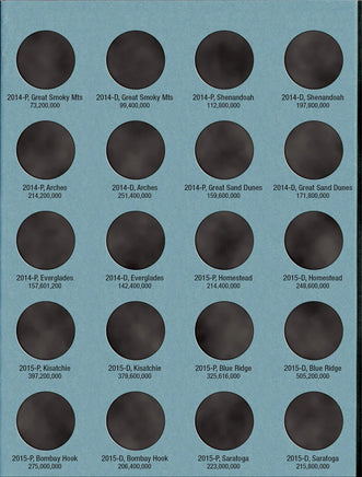Whitman Official Coin Folder - National Park Quarters Collection #1: 2010-2015 2876