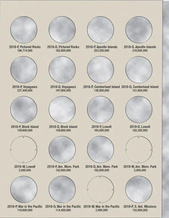 Whitman H.E. Harris Coin Folder - National Park Quarters Collection #2: 2016-2021 2881
