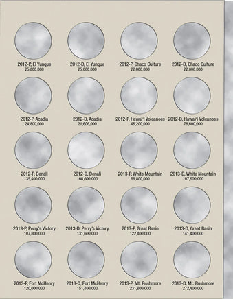 Whitman H.E. Harris Coin Folder - National Park Quarters Collection #1: 2010-2015 2880