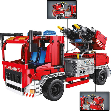 Mechanical Master Bricks Fire Truck with Water Spraying (1288 pcs) 6805