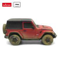 1/24 Rastar Exotic R/C JEEP Wrangler Rubicon (Muddy Version) Red 79500-4R
