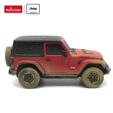 1/24 Rastar Exotic R/C JEEP Wrangler Rubicon (Muddy Version) Red 79500-4R
