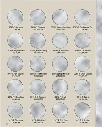 Whitman H.E. Harris Coin Folder - National Park Quarters Collection #2: 2016-2021 2881