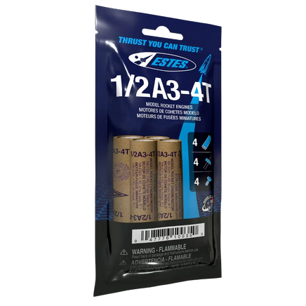 Estes Rocket 1/2A3-4T Engines 10035