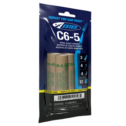 Estes Rocket C6-5 Engine Flight Pack 10056