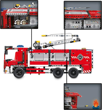Mechanical Master Bricks Fire Truck with Water Spraying (1288 pcs) 6805