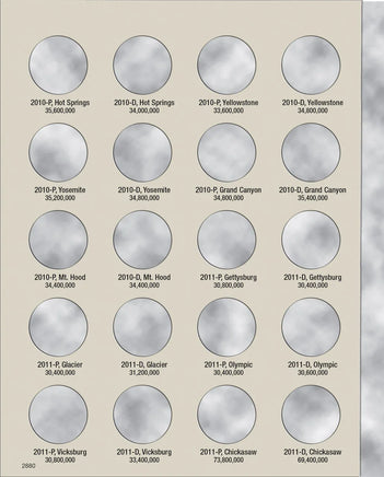 Whitman H.E. Harris Coin Folder - National Park Quarters Collection #1: 2010-2015 2880