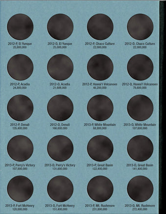 Whitman Official Coin Folder - National Park Quarters Collection #1: 2010-2015 2876