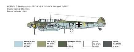 1/72 Italeri Bf 110 C Zerstorer 0049